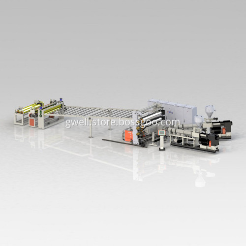 PVC soft and rigid sheet extrusion line